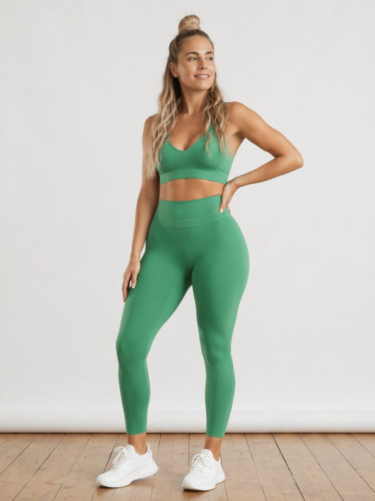 GYMSHARK, zelené športové legíny