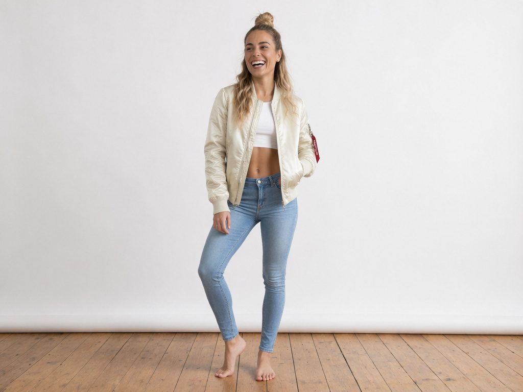 ALPHA INDUSTRIES, béžová bombera