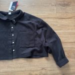 REEBOK, čierna mikina na gombíky
