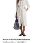 POLO RALPH LAUREN, biele košeľové šaty