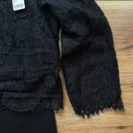 ESPRIT, čierne šaty s čipkou, XL/42/14