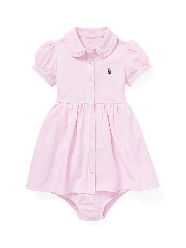 RALPH LAUREN, dievčenské ružové šatky, 85cm