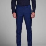 JACK&JONES PREMIUM, modrý pánsky oblek, M/48-50 lu secondhand