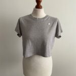 FIORUCCI, sivý crop top, L/40/12