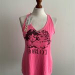 FIORUCCI, letný ružový top, S/36/8