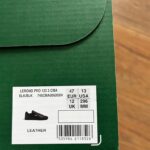 LACOSTE, pánske kožené čierne botasky, 47