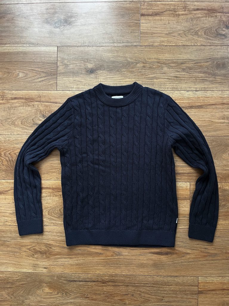 JACK&JONES, tmavo modrý sveter, M/48-50