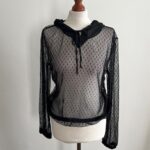RINASCIMENTO čierny top s kapucňou, XL/42/14