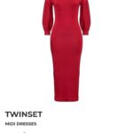 TWINSET, červené šaty, M/38/10