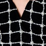 NASTY GAL, čierny top s perličkami, viac veľkostí