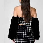 NASTY GAL, čierny top s perličkami, viac veľkostí