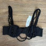 NASTY GAL, čierna podprsenka s perličkami, S/36/8
