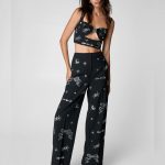 NASTY GAL, čierne nohavice, XL/42/14