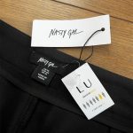 NASTY GAL, čierne nohavice, XL/42/14