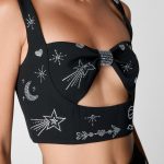 NASTY GAL, čierny top, XS/34/6