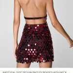 NASTY GAL, červené šaty, L/40/12