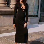 NASTY GAL, čierne šaty, S/36/8