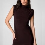 NASTY GAL, tmavohnedé šaty, M/38/10
