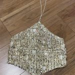 NASTY GAL, zlatý letný top, XS/34/6