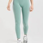 GYMSHARK, zelené legíny, XS/34/6