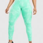 GYMSHARK, zelené legíny, XS/34/6