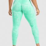 GYMSHARK, zelené legíny, XS/34/6