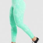 GYMSHARK, zelené legíny, XS/34/6