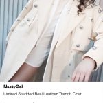 NASTY GAL, kožený trenčkot, XS/34/6