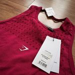 GYMSHARK, bordové tričko, XS/34/6