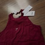 GYMSHARK, bordové tričko, XS/34/6