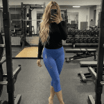 GYMSHARK, modré 3/4 legíny, viac veľkostí