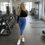 GYMSHARK, modré 3/4 legíny, viac veľkostí