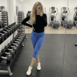 GYMSHARK, modré 3/4 legíny, viac veľkostí